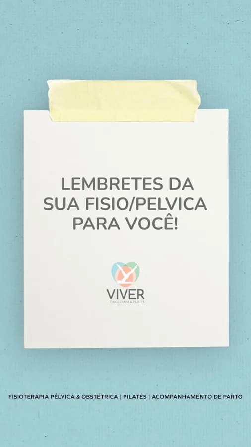 Lembretes da sua saúde pélvica