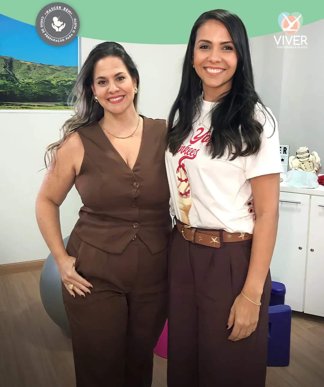 Marina e Bettina, fundadoras da Viver Fisioterapia e Pilates